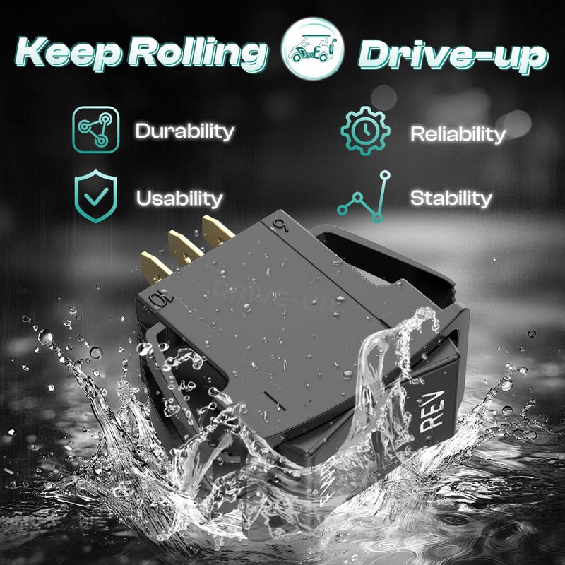 Drive-up EZGO Forward Reverse Switch, Golf Cart Forward Reverse Switch Fits EZGO TXT, PDS Electric 2003-Up Golf Carts, OEM 74323-G01 - Image 2